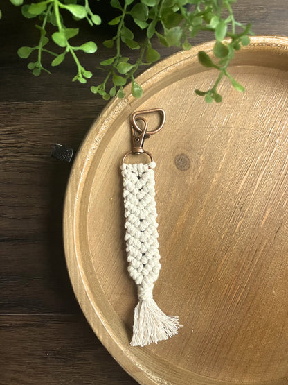 Macrame Fringe Keychain