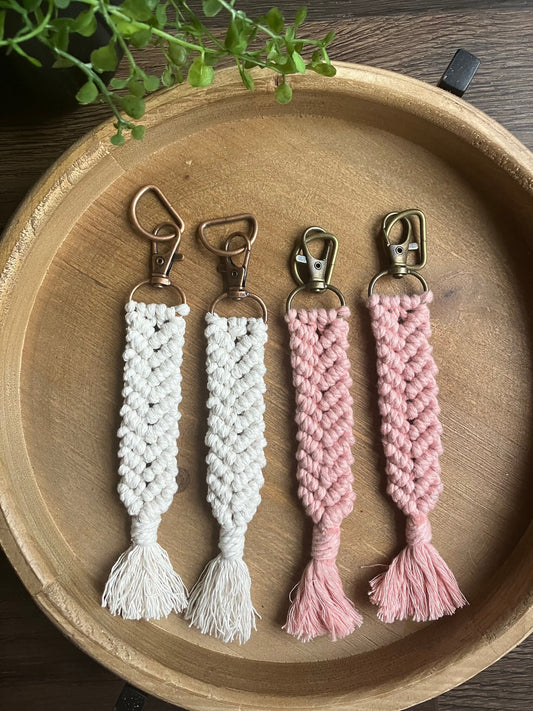 Macrame Fringe Keychain